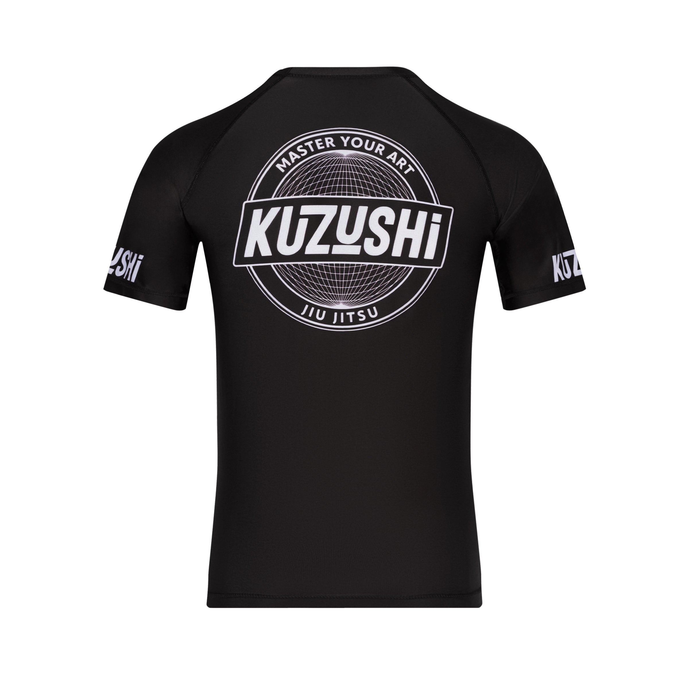 Kuzushi Globe Series BJJ Rashguard – Black | Premium Grappling Gear