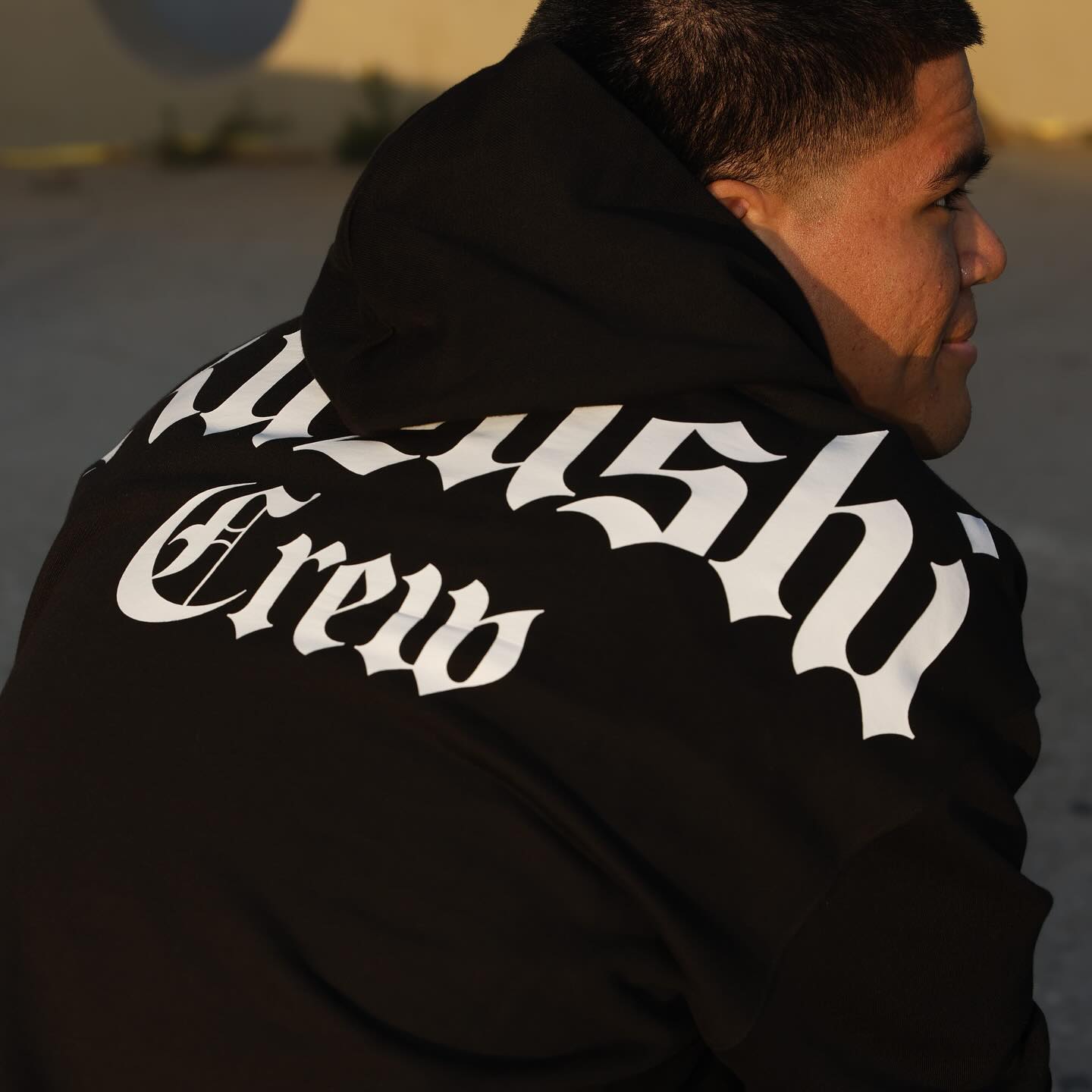 Kuzushi Crew Black Oversized Hoodie